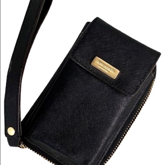 Kate Spade Kirstie Newbury Lane Wristlet Wallet in Black. EUC.